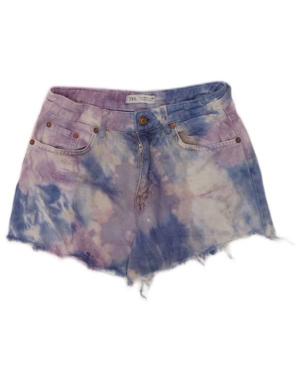 Pantaloncini di jeans Zara per ragazze Tie Dye 13-14 anni W26 cotone multicolore