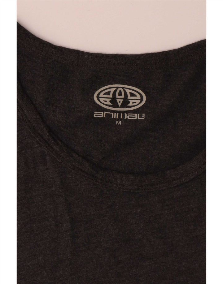 T-shirt da uomo Animal Top in viscosa grigio medio