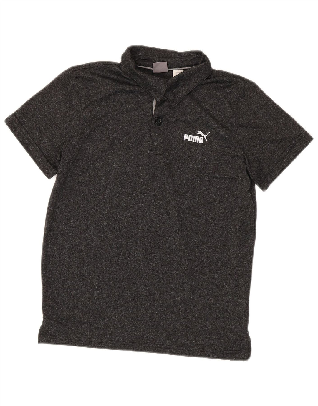 Polo Puma da bambino 10-11 anni Poliestere mélange grigio medio