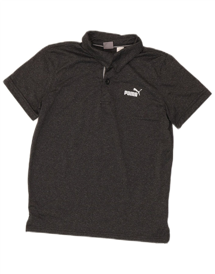Polo Puma da bambino 10-11 anni Poliestere mélange grigio medio
