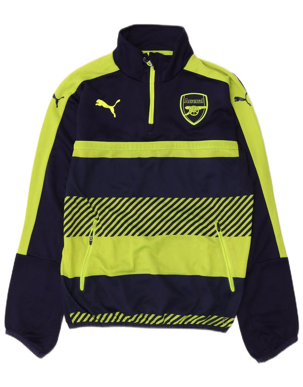 Giacca da uomo PUMA Arsenal Pullover Top Jacket piccola a righe blu navy
