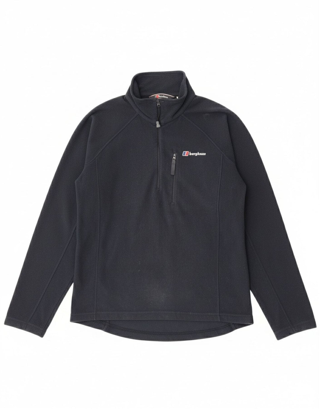 Maglione in pile da uomo Berghaus con zip e collo piccolo in poliestere blu navy
