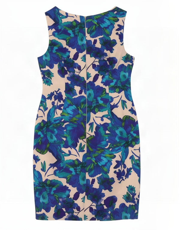 Abito tubino senza maniche da donna Coast UK 16 Grande poliestere floreale blu