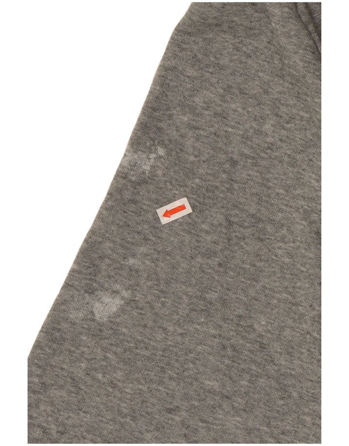 Felpa con cappuccio e zip grafica PUMA da uomo, grande, in cotone grigio