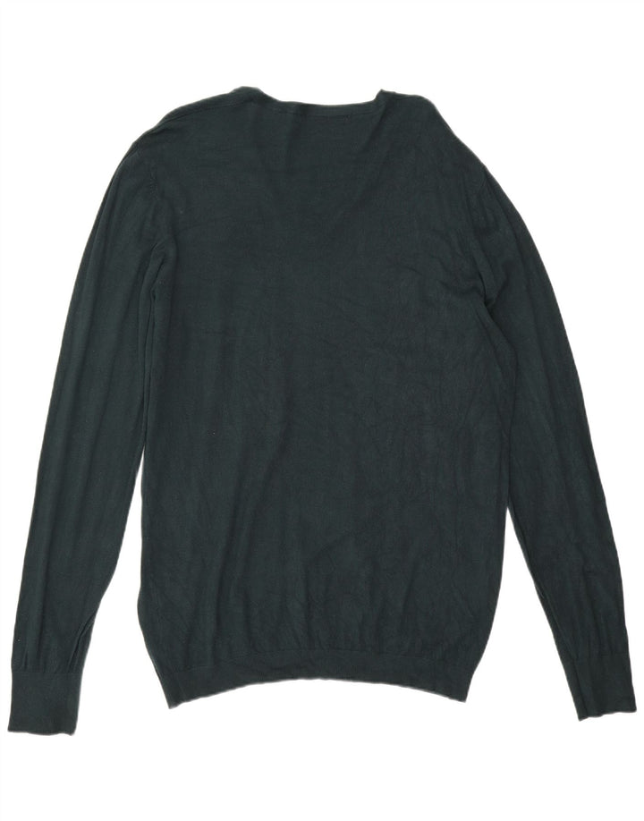 Maglione Zara da uomo con scollo a V XL verde viscosa