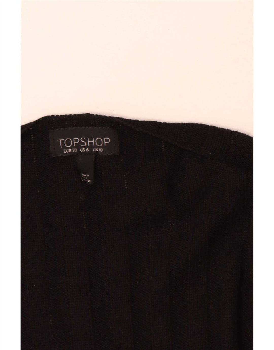 Maglione cardigan aperto oversize da donna con linea lunga oversize Topshop UK 10 piccolo nero