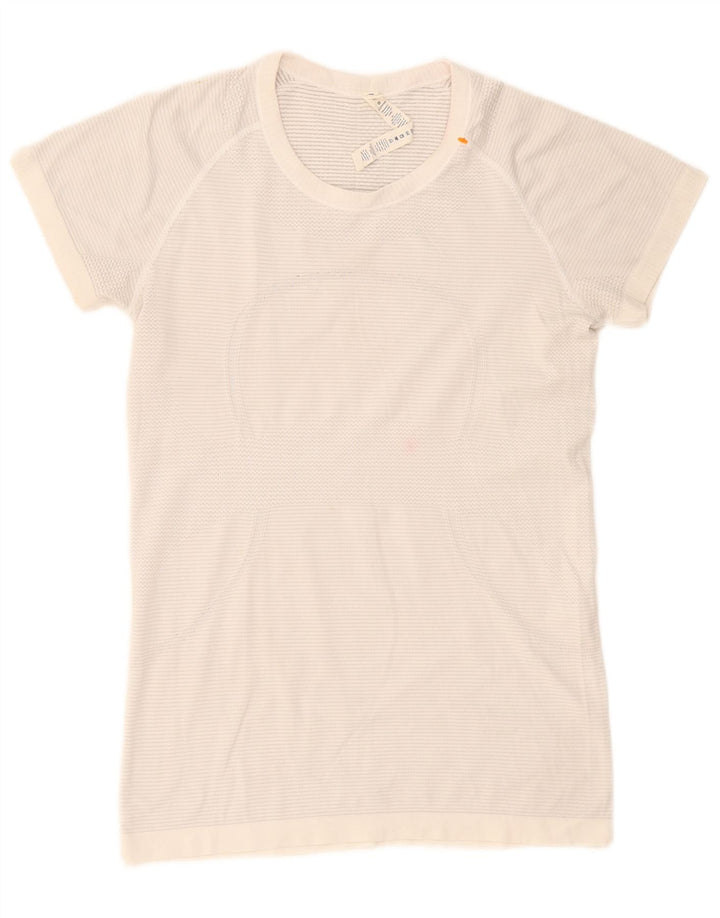 T-shirt da donna Lululemon Top US 10 Large nylon bianco
