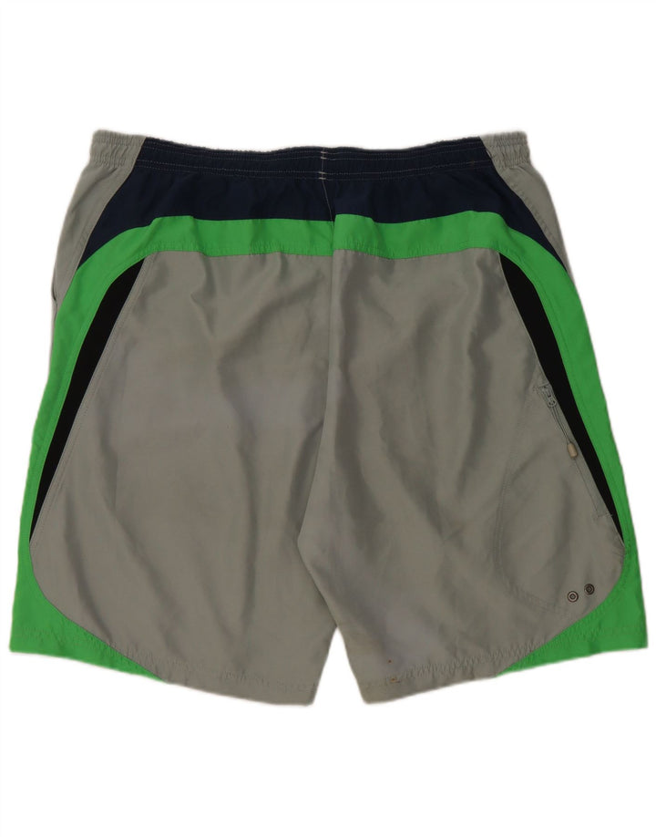 REEBOK Pantaloncini da bagno da uomo XL Verde Colourblock Poliestere
