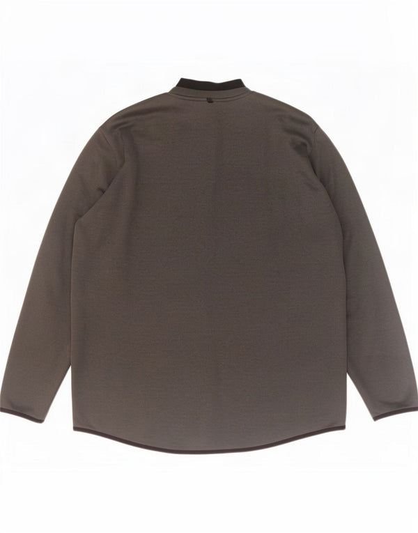 Top della tuta da ginnastica Nike Dri Fit con zip e collo da uomo XL in poliestere grigio
