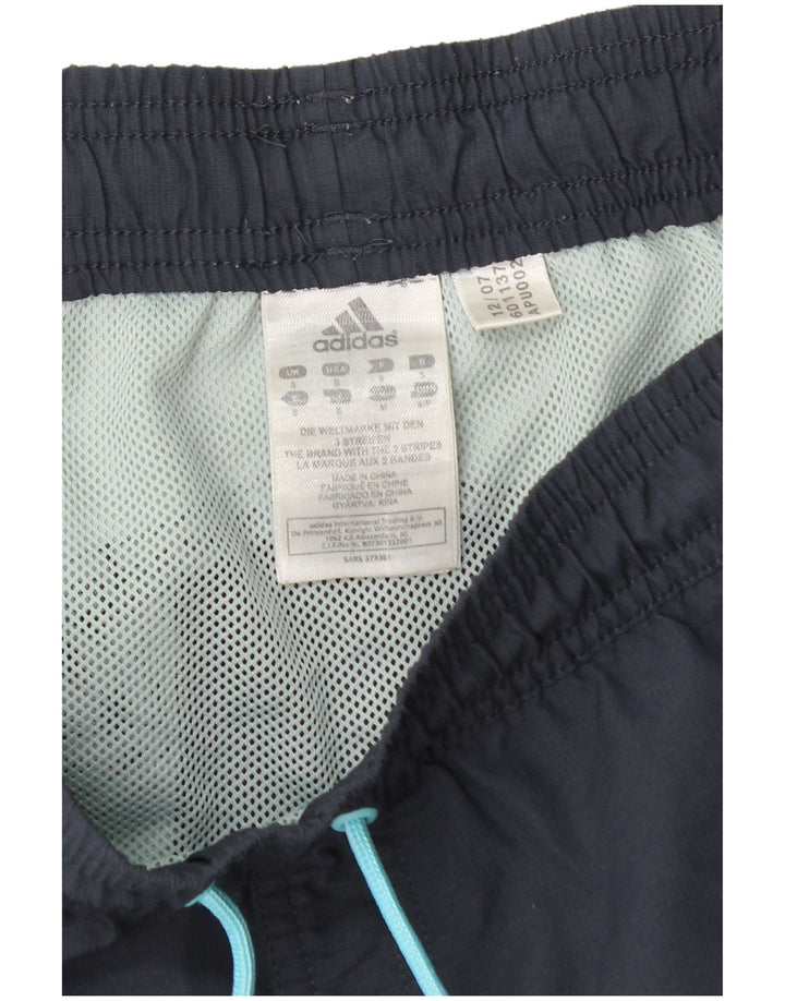 Pantaloncini da bagno da uomo Adidas Small blu navy color block in poliammide