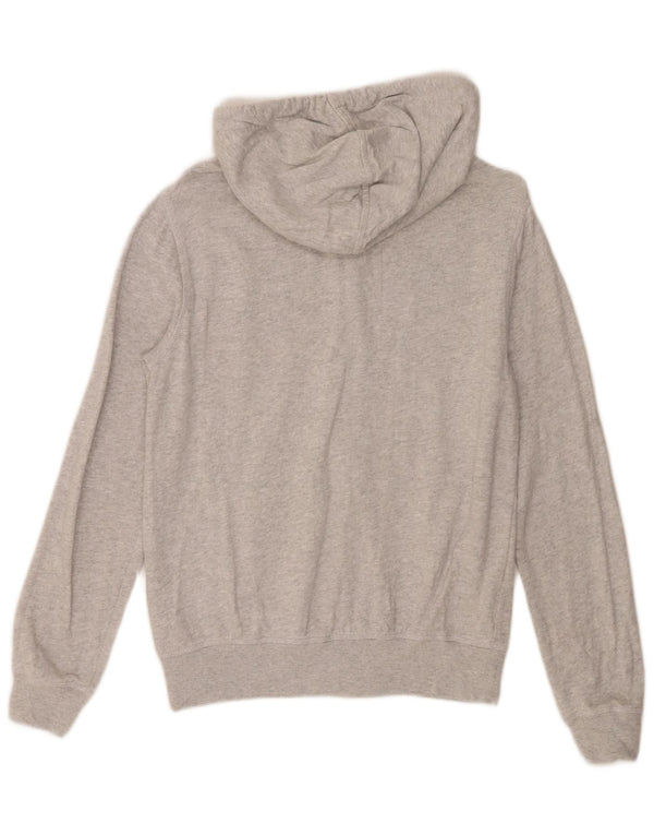 Marks & Spencer Womens Zip Hoodie Sweater UK 8 Small Grey Flecked Cotton