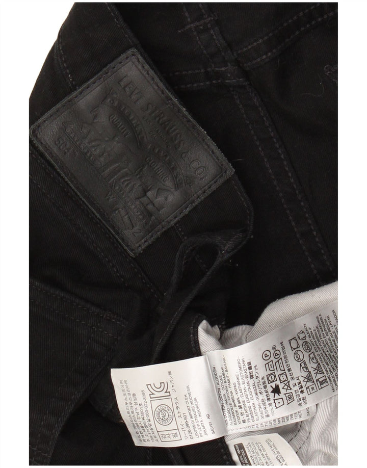 LEVI'S Jeans dritti da uomo 504 W36 L32 cotone nero
