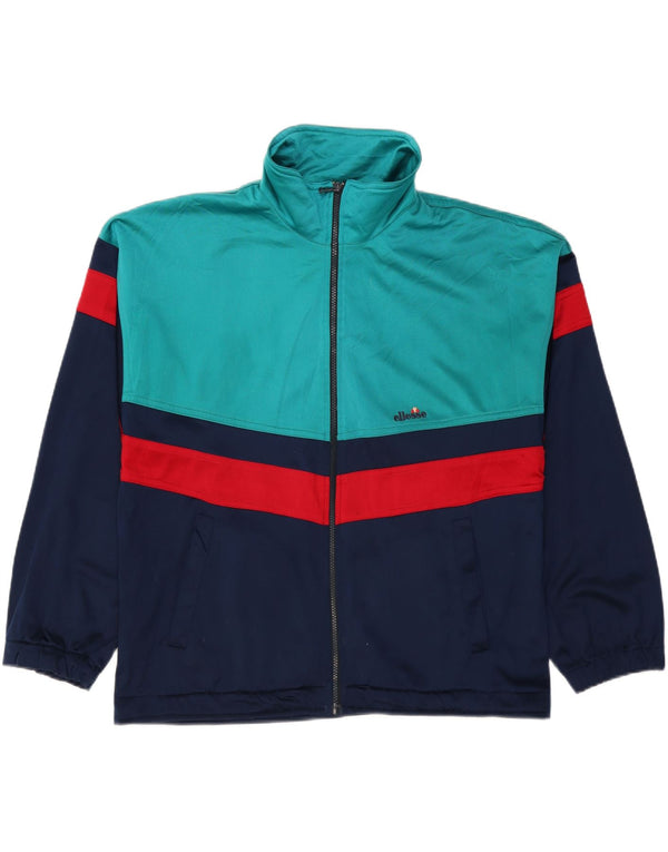 Giacca da tuta da uomo ELLESSE Colorblock medio blu navy