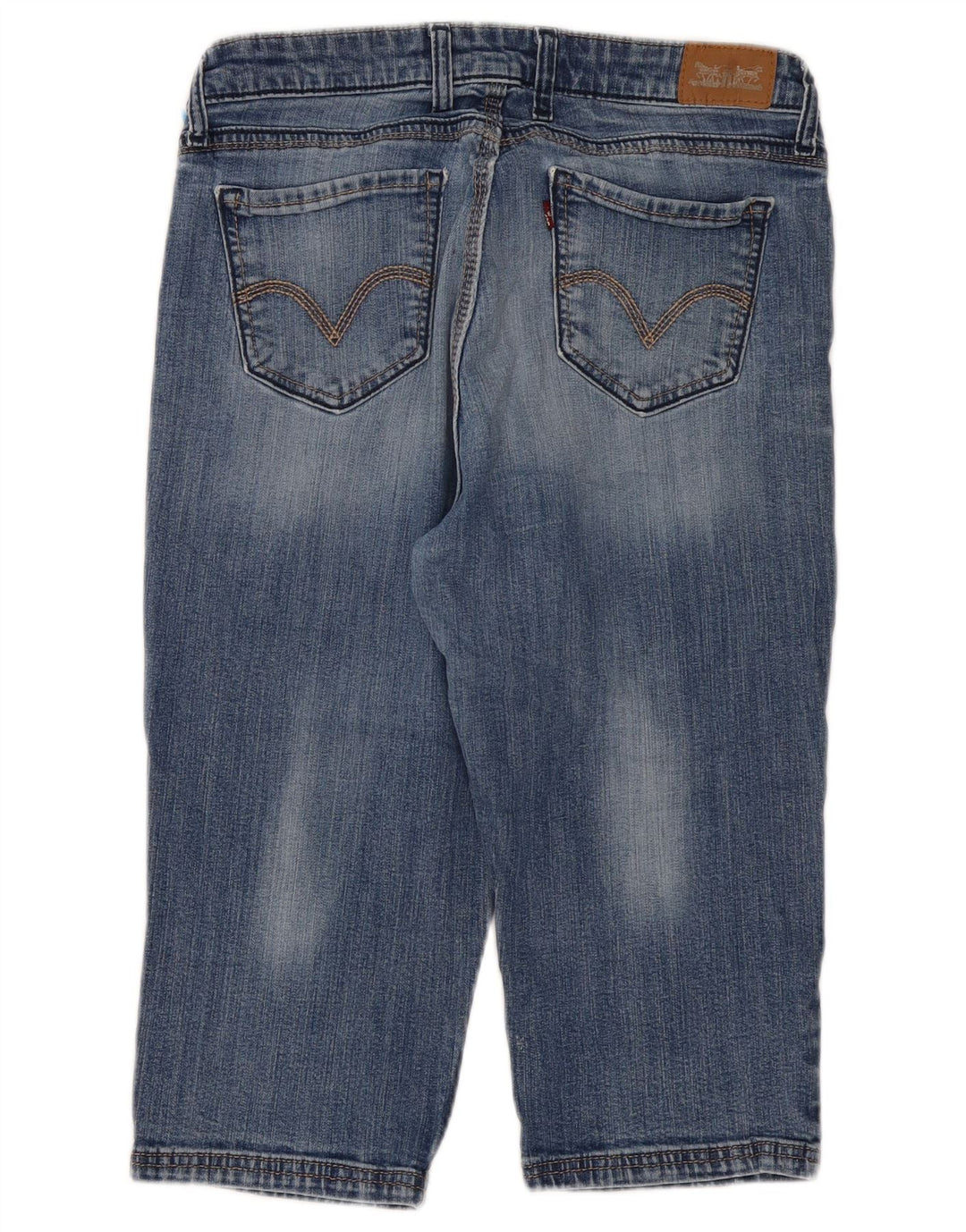 LEVI'S Jeans Capri da donna US 12 Large W31 L18 Blu Cotone