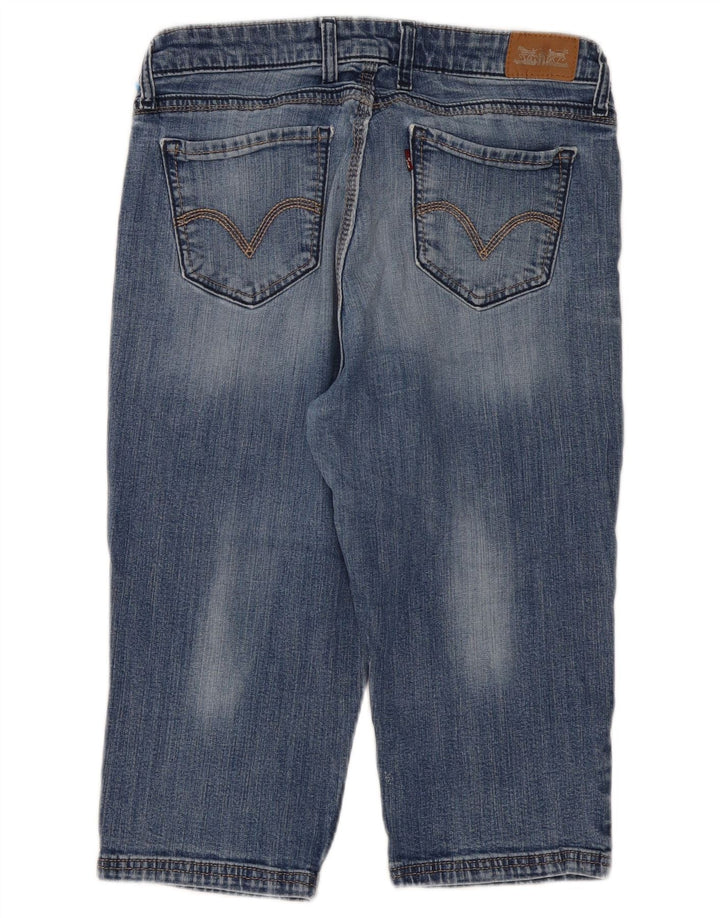 LEVI'S Jeans Capri da donna US 12 Large W31 L18 Blu Cotone