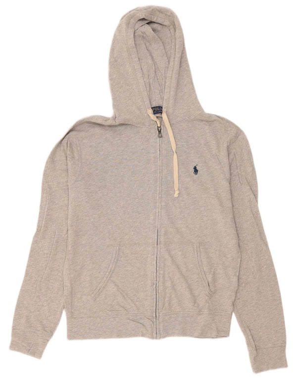 Polo Ralph Lauren Maglione con cappuccio e zip da uomo piccolo in cotone grigio
