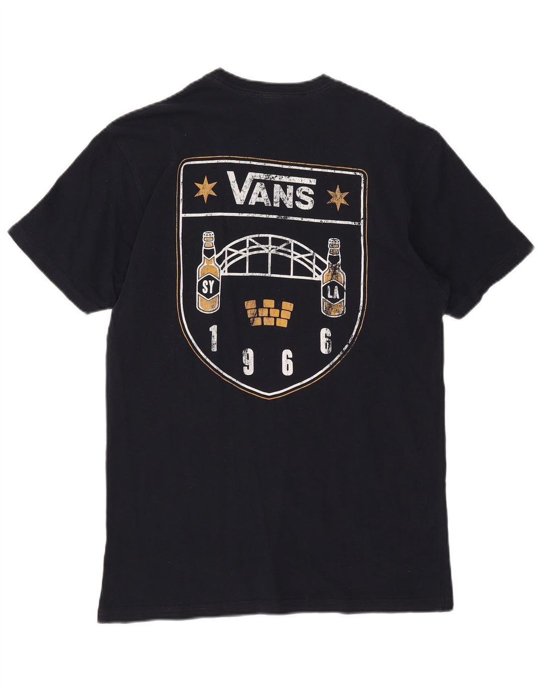 T-shirt grafica da uomo Vans Top in cotone blu navy medio