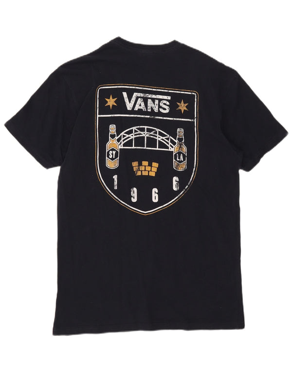 T-shirt grafica da uomo Vans Top in cotone blu navy medio