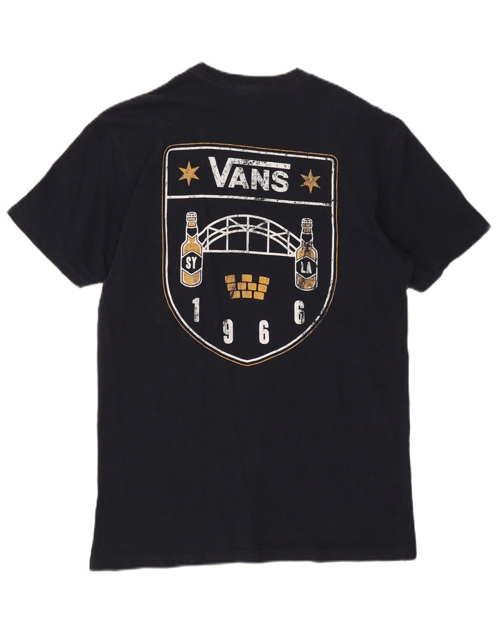 T-shirt grafica da uomo Vans Top in cotone blu navy medio