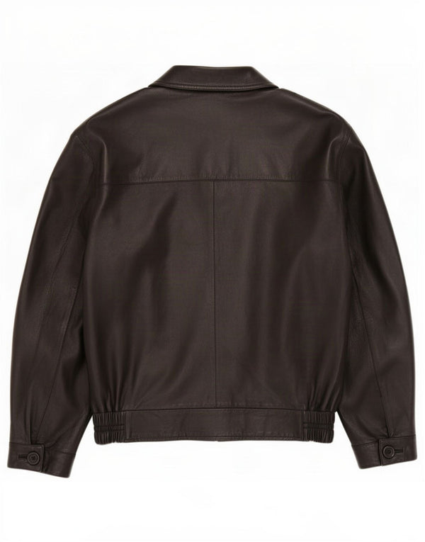 Giacca in pelle vintage da uomo IT 52 XL Nera