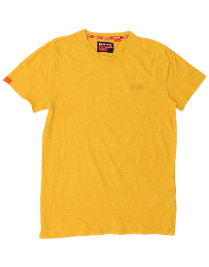 T-shirt da uomo Superdry Top in cotone giallo medio