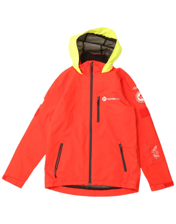 HELLY HANSEN Giacca antipioggia con cappuccio grafica da uomo UK 36 Small Red Colourblock