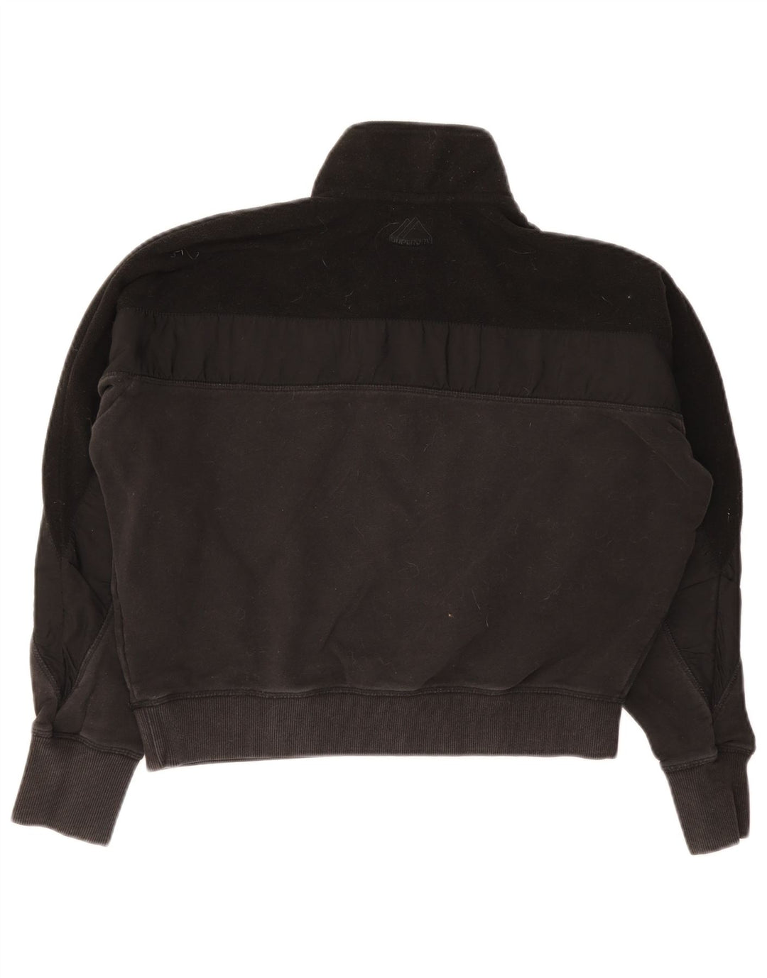 Felpa corta da donna oversize Superdry, taglia UK 12, media, nera