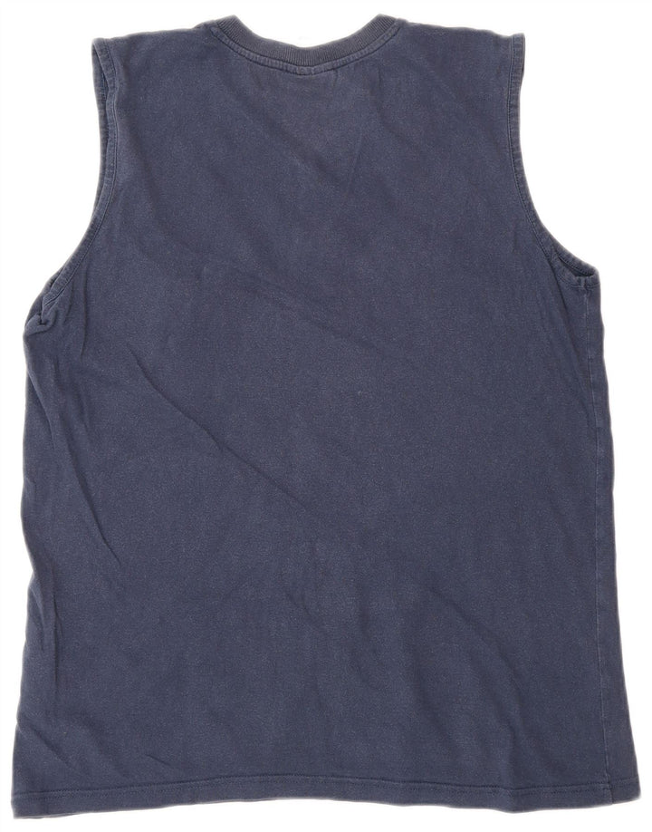 Canotta da uomo Umbro in cotone medio blu navy