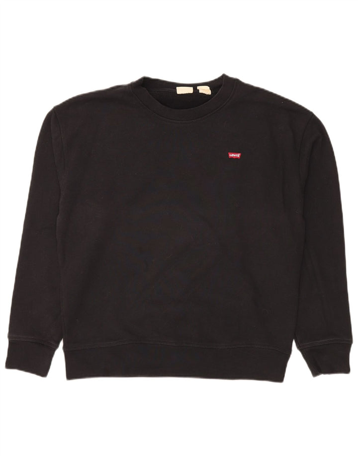 Felpa da donna LEVI'S UK 14 cotone nero medio