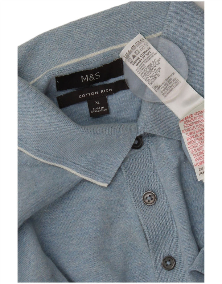 Polo da uomo Marks & Spencer XL in cotone blu