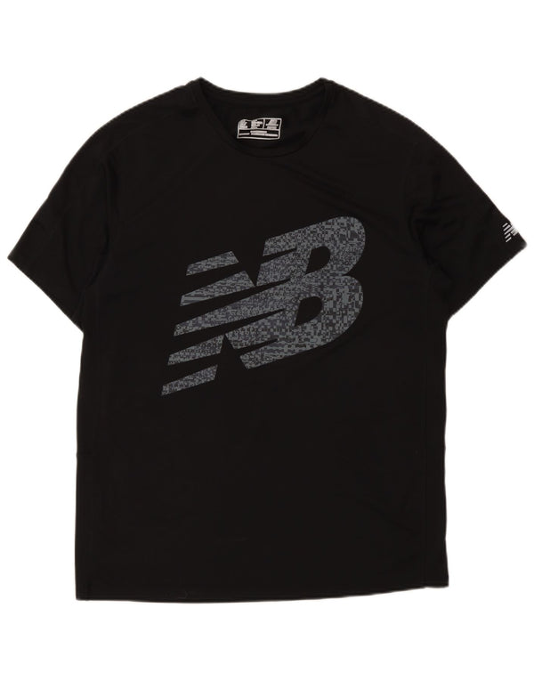 New Balance Mens Graphic T-Shirt Top Medium Black