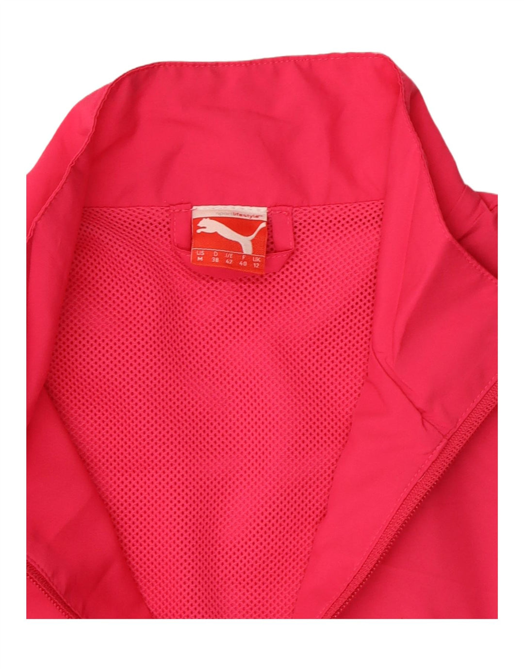 PUMA Womens Tracksuit Top Jacket UK 12 Medium Pink Polyester Vintage Puma and Second-Hand Puma from Messina Hembry 
