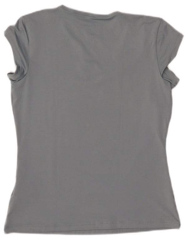 T-shirt NIKE Dri Fit da donna Top UK 14 Large Blu Poliestere