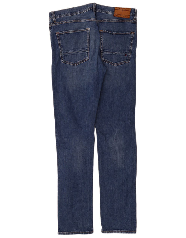 Jeans dritti da uomo Tommy Hilfiger W34 L34 cotone blu