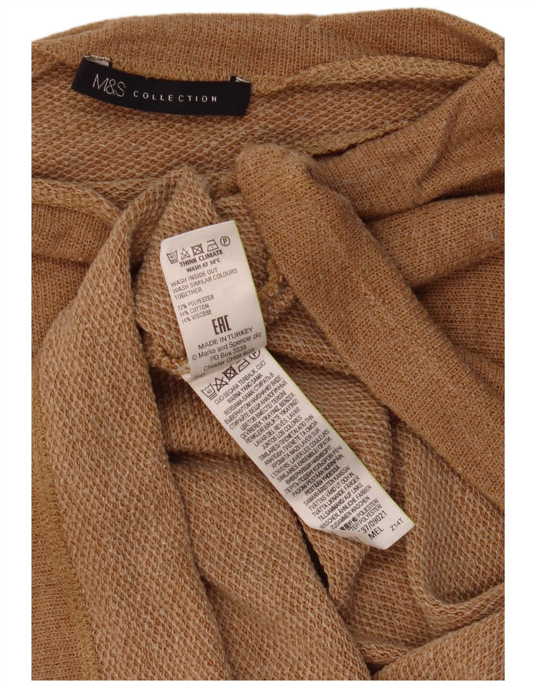 Market & Spruce Camicetta corta da donna Top UK 14 Large Beige Poliestere