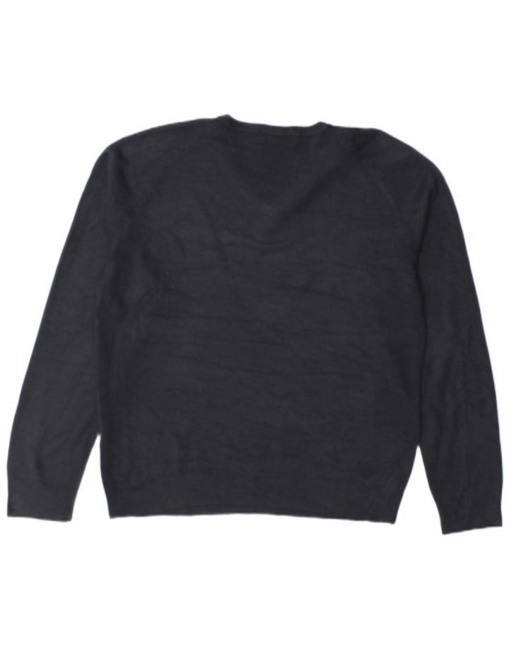 Maglione Marks & Spencer da uomo con scollo a V blu Harbour piccolo blu navy