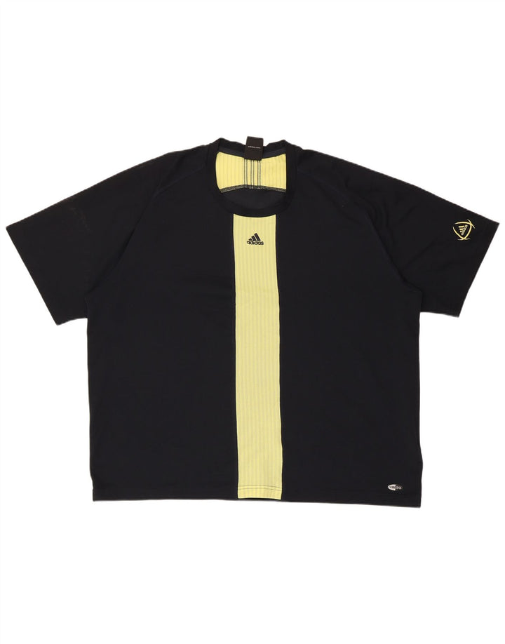 T-shirt ADIDAS da uomo Climacool 2XL Poliestere color block nero
