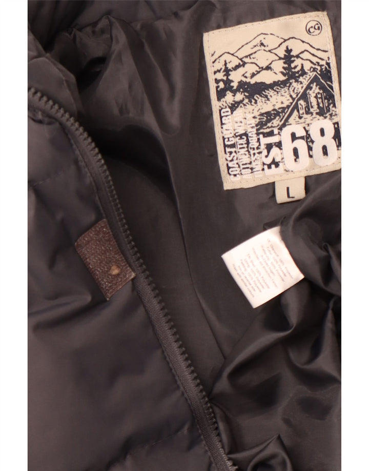 Giacca imbottita da uomo COAST GUARD UK 40 grande poliestere grigio