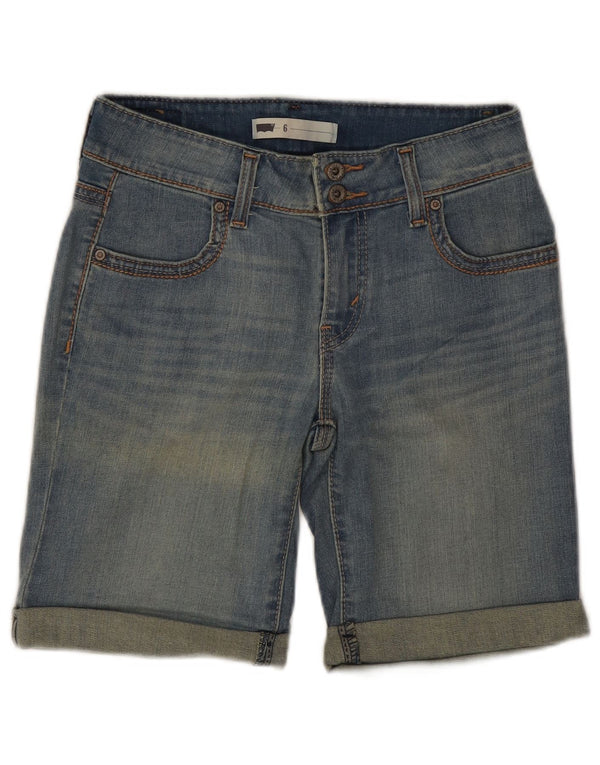 Pantaloncini di jeans da donna Levi's US 6 medi W28 cotone blu