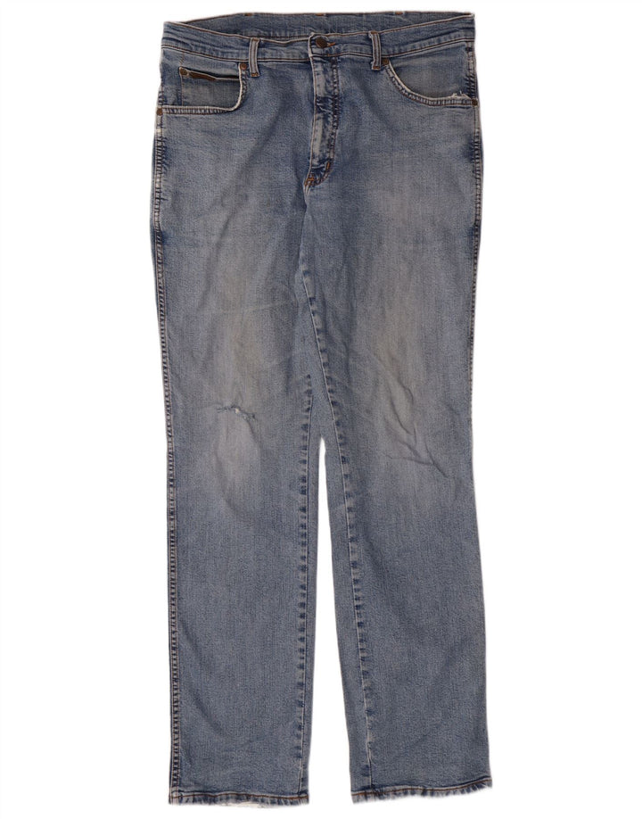 Jeans dritti da uomo Wrangler W36 L34 cotone blu classico