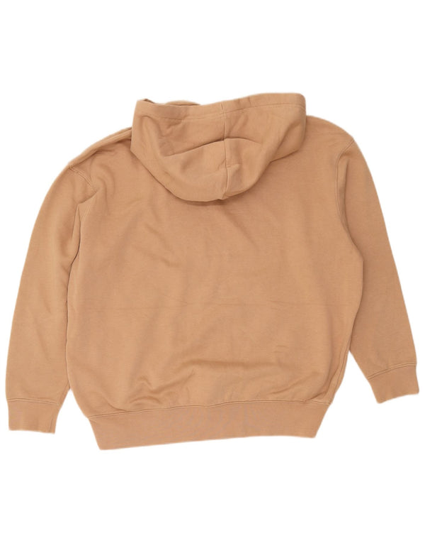 Felpa con cappuccio oversize da donna Nike UK 6 XS cotone beige