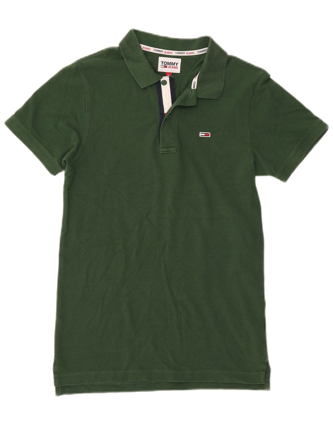 Polo da uomo Tommy Hilfiger XS in cotone verde