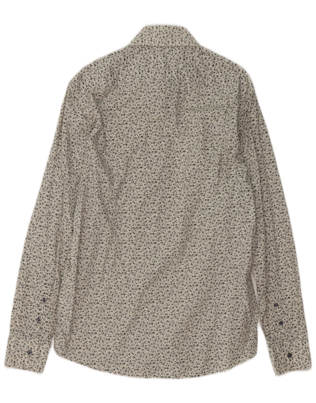 Camicia da uomo Reiss in cotone floreale bianco medio