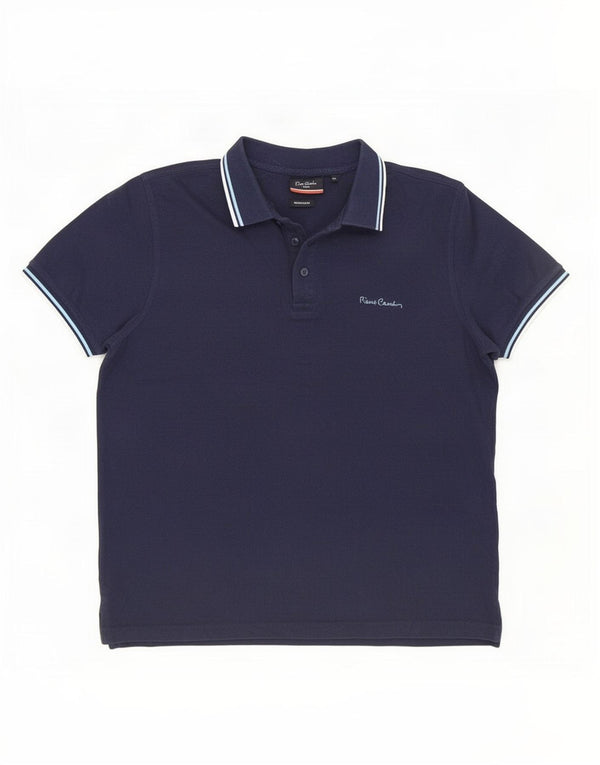 Polo da uomo Regular Fit Pierre Cardin XL in cotone blu navy