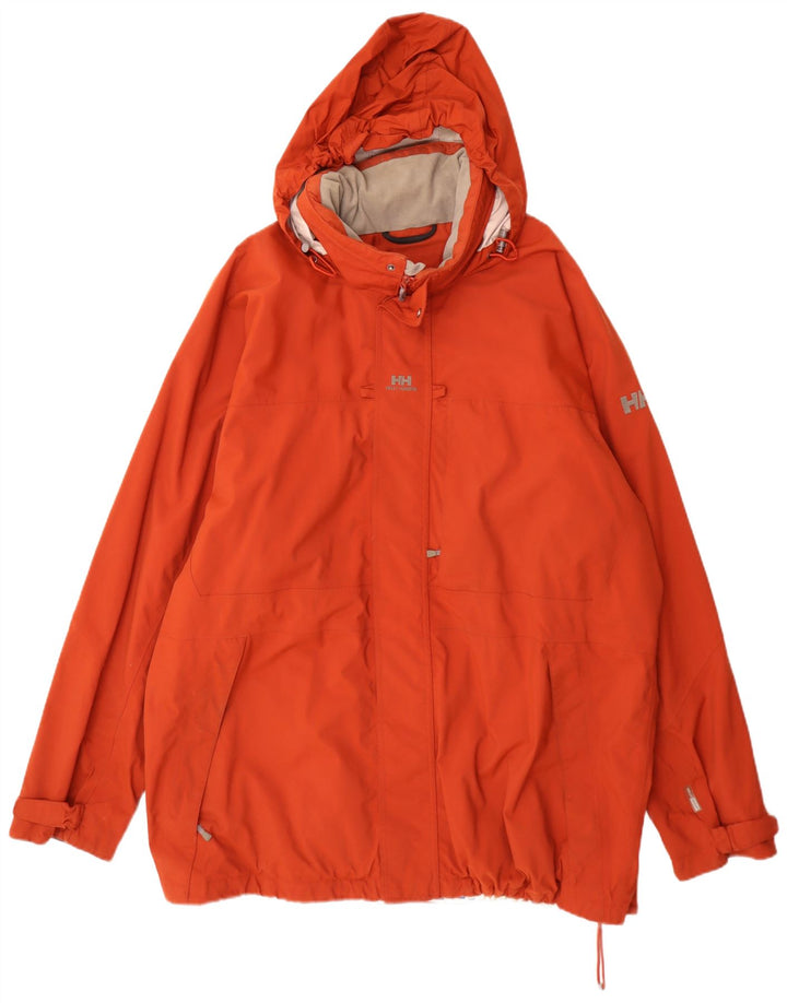 Giacca antipioggia con cappuccio da uomo Helly Hansen UK 44 2XL Nylon arancione