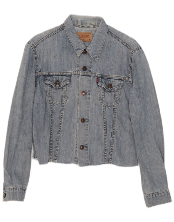 Giacca di jeans corta Levi's per ragazze 10-11 anni in cotone blu medio