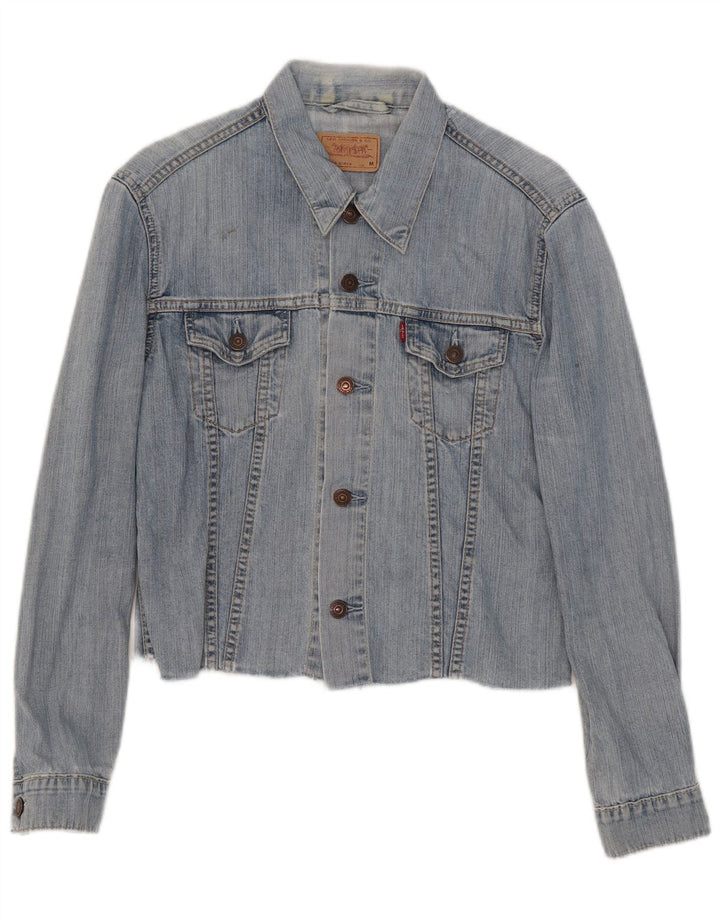Giacca di jeans corta Levi's per ragazze 10-11 anni in cotone blu medio