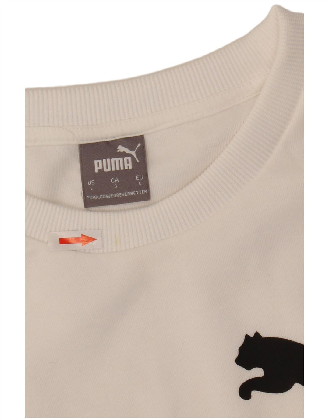 Felpa grafica da uomo Puma Maglione grande bianco in poliestere