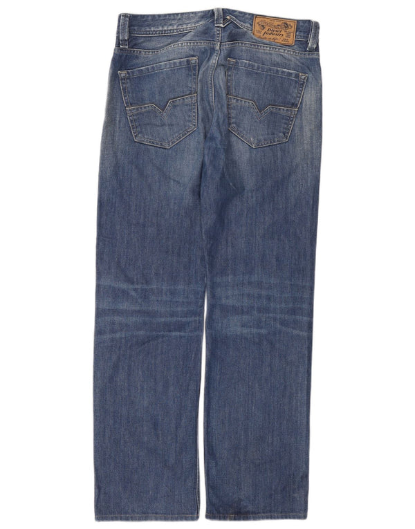 DIESEL Jeans dritti da uomo Larkee vestibilità regolare W29 L30 cotone blu