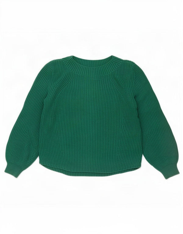 Maglione maglione con scollo a barca da donna Gap UK 14 Cotone verde medio